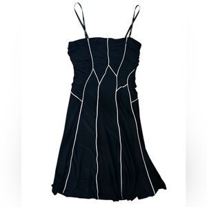 Joseph Ribkoff Black Dress with White Piping